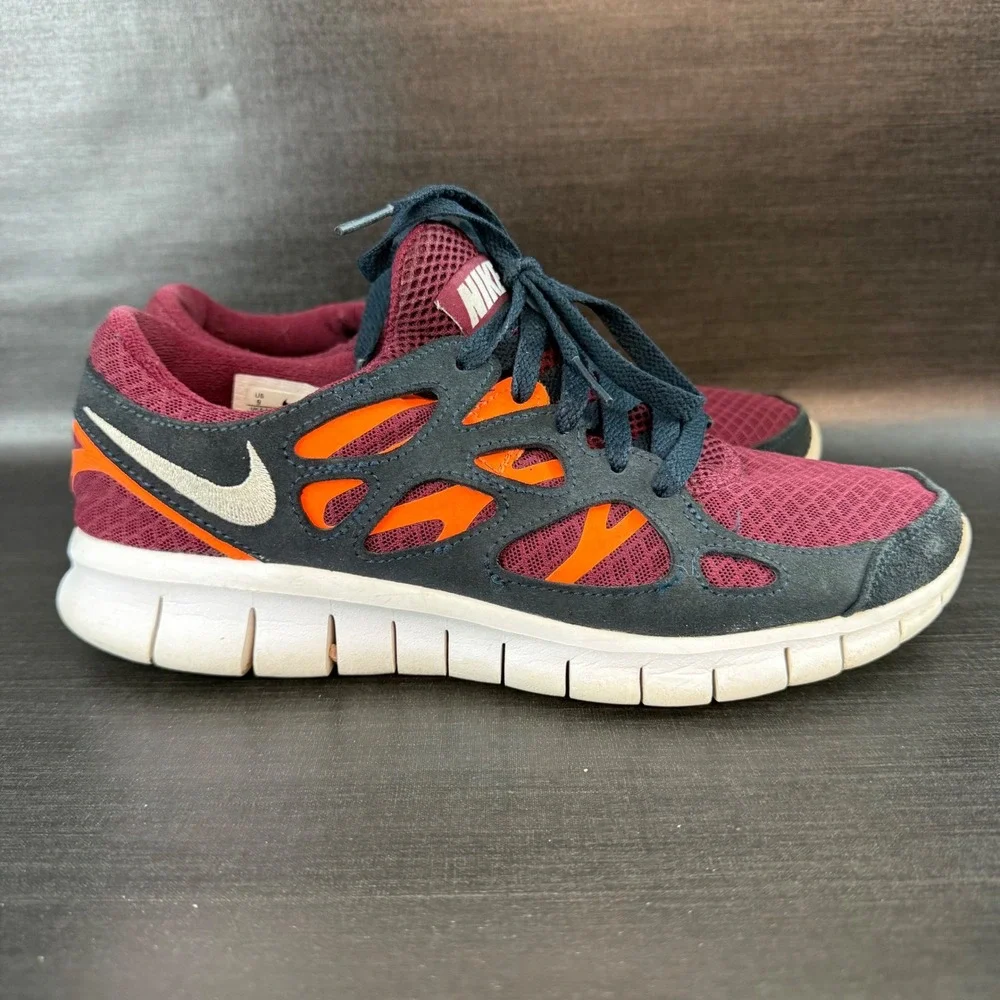 Nike Free Run 2 Womens size 9 Burgundy Maroon‎ DM8915-600 Running Athletic Shoes